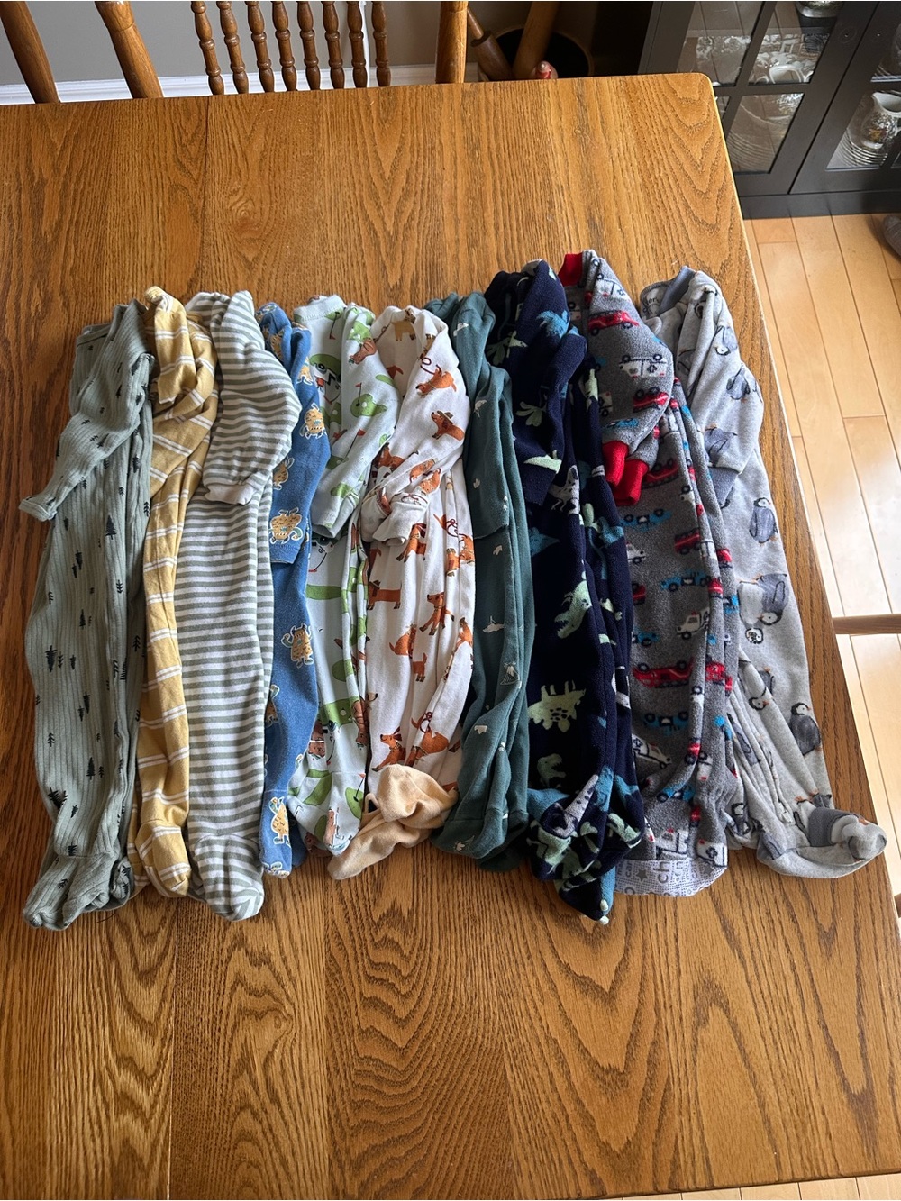 10x 6-9m/9m One Piece Zip Ups